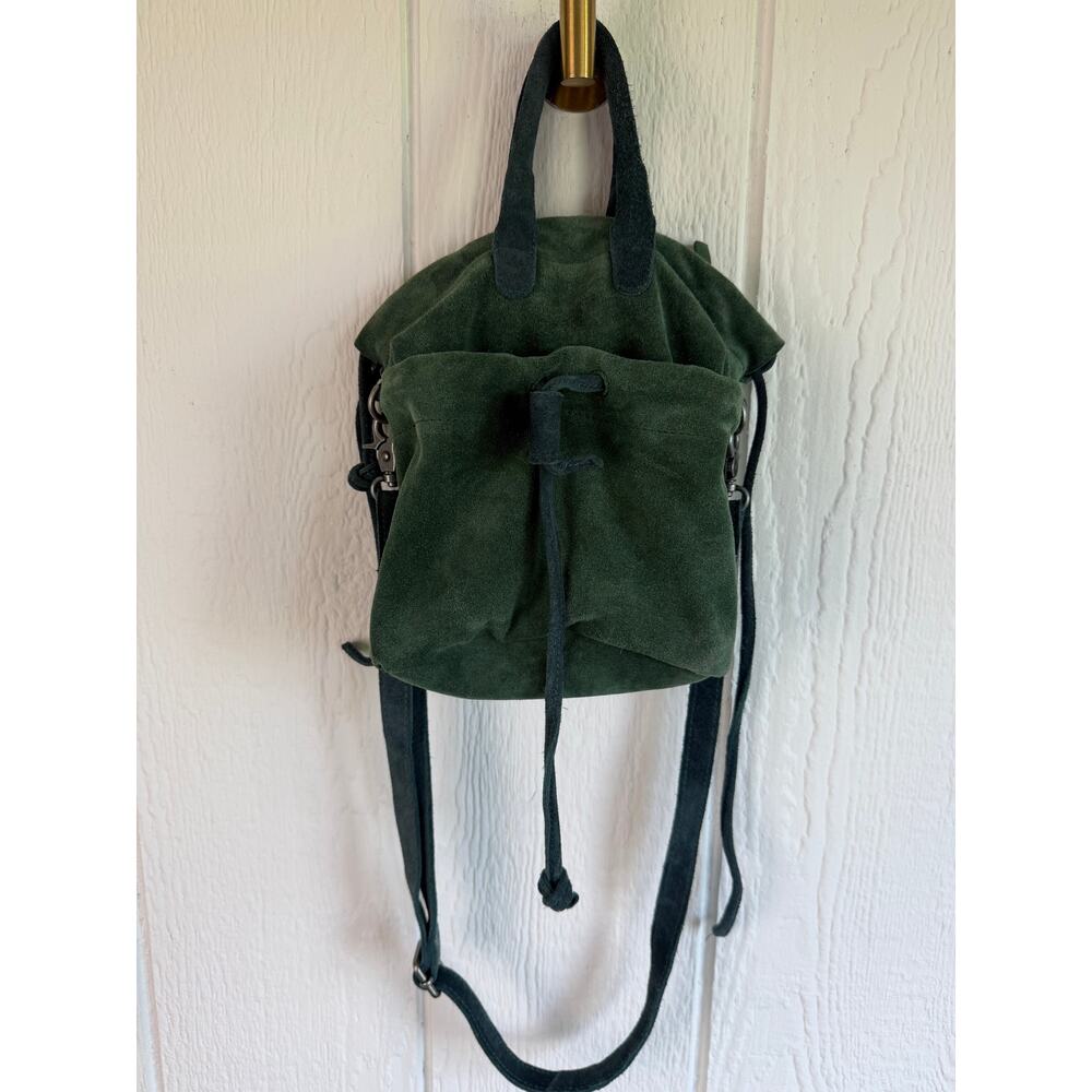 Free People Scout Slouchy Crossbody Bag, Green Suede - Picture 3 of 8